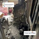 A home badly burned in a house fire caused by a hoverboard battery exploding - Independent Restoration Services - Built On Service